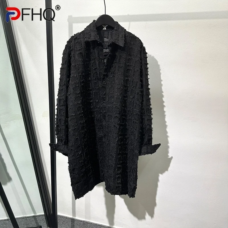 

PFHQ Autumn Men's Darkwear Long Style Tops Baggy Simple Fashionable Design Personalized Original Avant-garde Chic Shirts 21Z1173