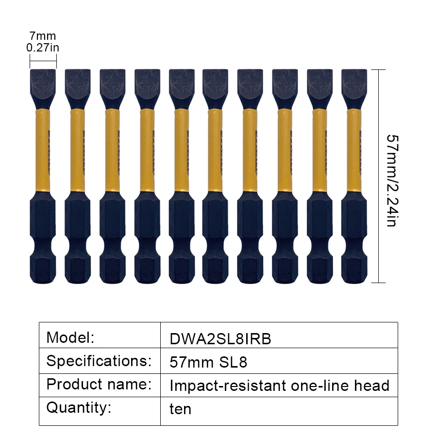 

DEWALT Ударная отвертка DWA2SL8IRB 2/5/10 шт.