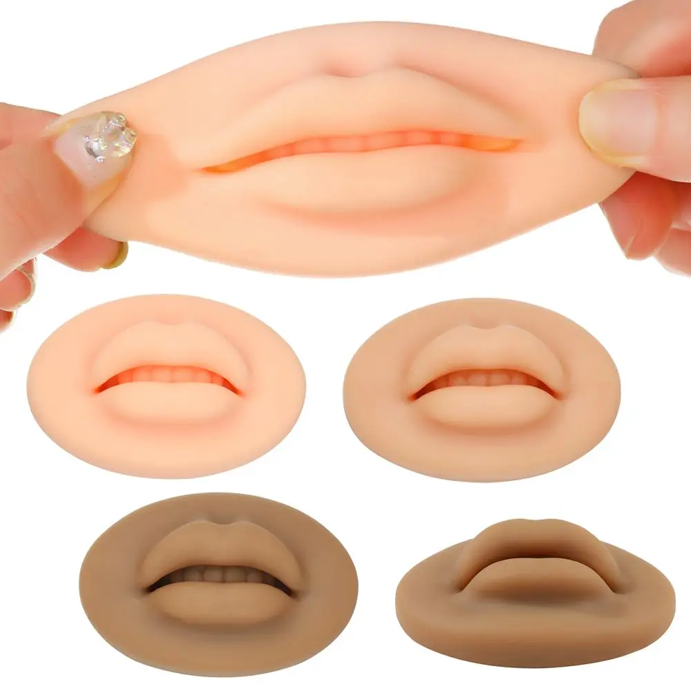

Blush Tool For Beginner Training Accessories 3D Practice Lip For Permanent Makeup Artists Open Mouth Soft Silicone Skin