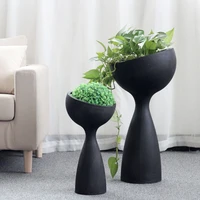 personality creative nordic flower pot flower column stand villa living room green plant floor flower table decoration ornaments
