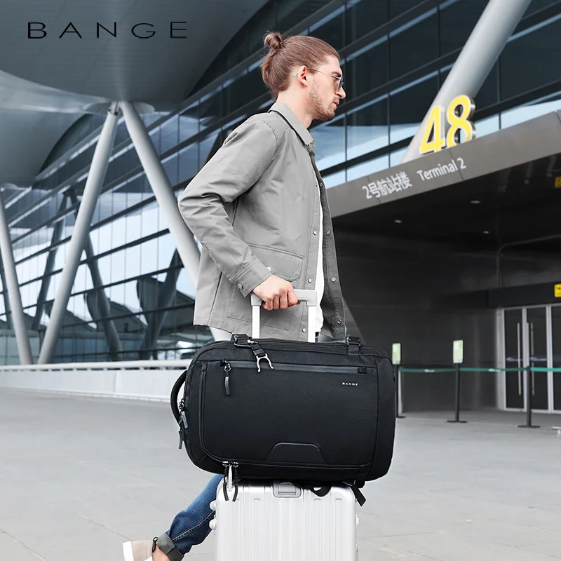 Вместительный дорожный рюкзак для мужчин, деловой роскошный ранец с возможностью увеличения объема для поездок и отдыха на открытом воздух...