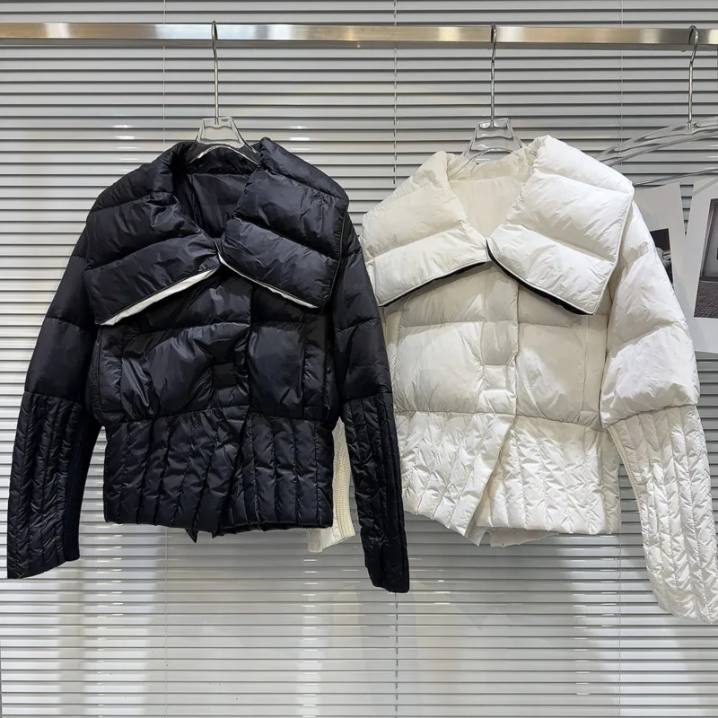 

PREPOMP 2023 зимняя новая коллекция большая отложная воротник тонкая талия теплая куртка на белом утином пуху Женское пальто GM350