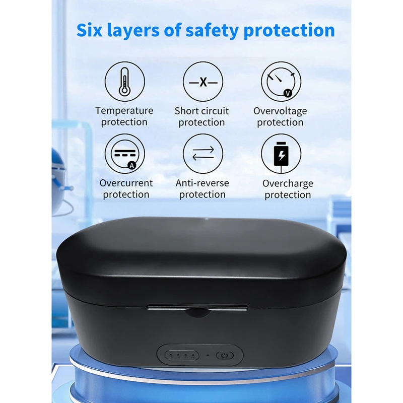 

ABGZ-Wireless Charging Case Box For Rode Wireless GO I II Mic With 3400Mah Built-In Battery Portable Fast Charging Case Box