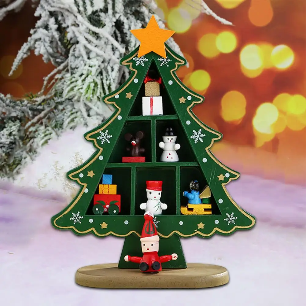

Good Desktop Xmas Tree Smooth Edge Attractive Small Desktop Xmas Tree Wooden Ornament Xmas Tree Ornament Desktop Ornament