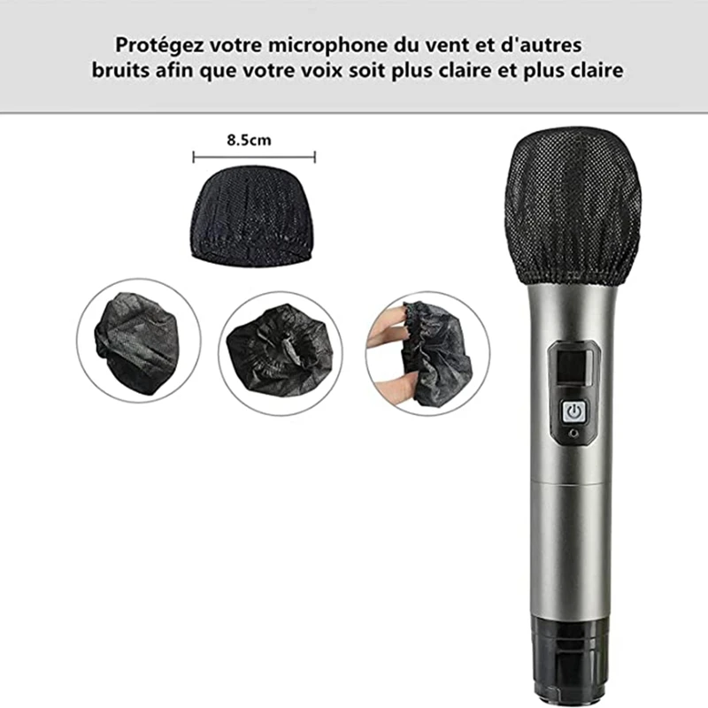HOT-600 Pcs Disposable Microphone Covers, Windscreen Microphone Covers, Handheld Microphone Protective Cap For Karaoke images - 6