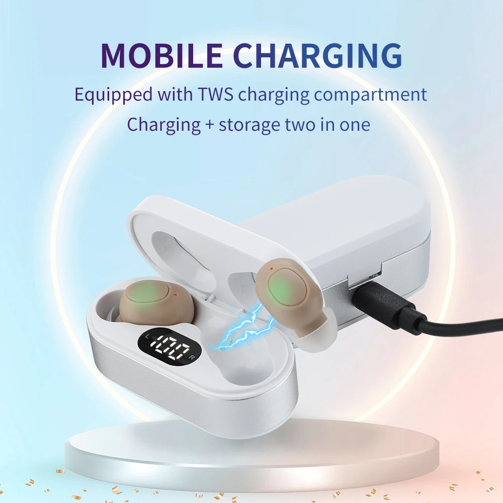 1 пара невидимый цифровой слуховой аппарат с зарядкой от USB |