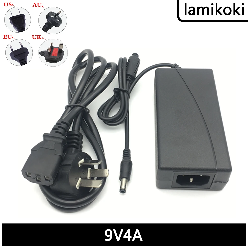 

DC 9V 4A Power Adapter DC Transformer 100-240V AC 50/60Hz 9V 3A 2.5A Line