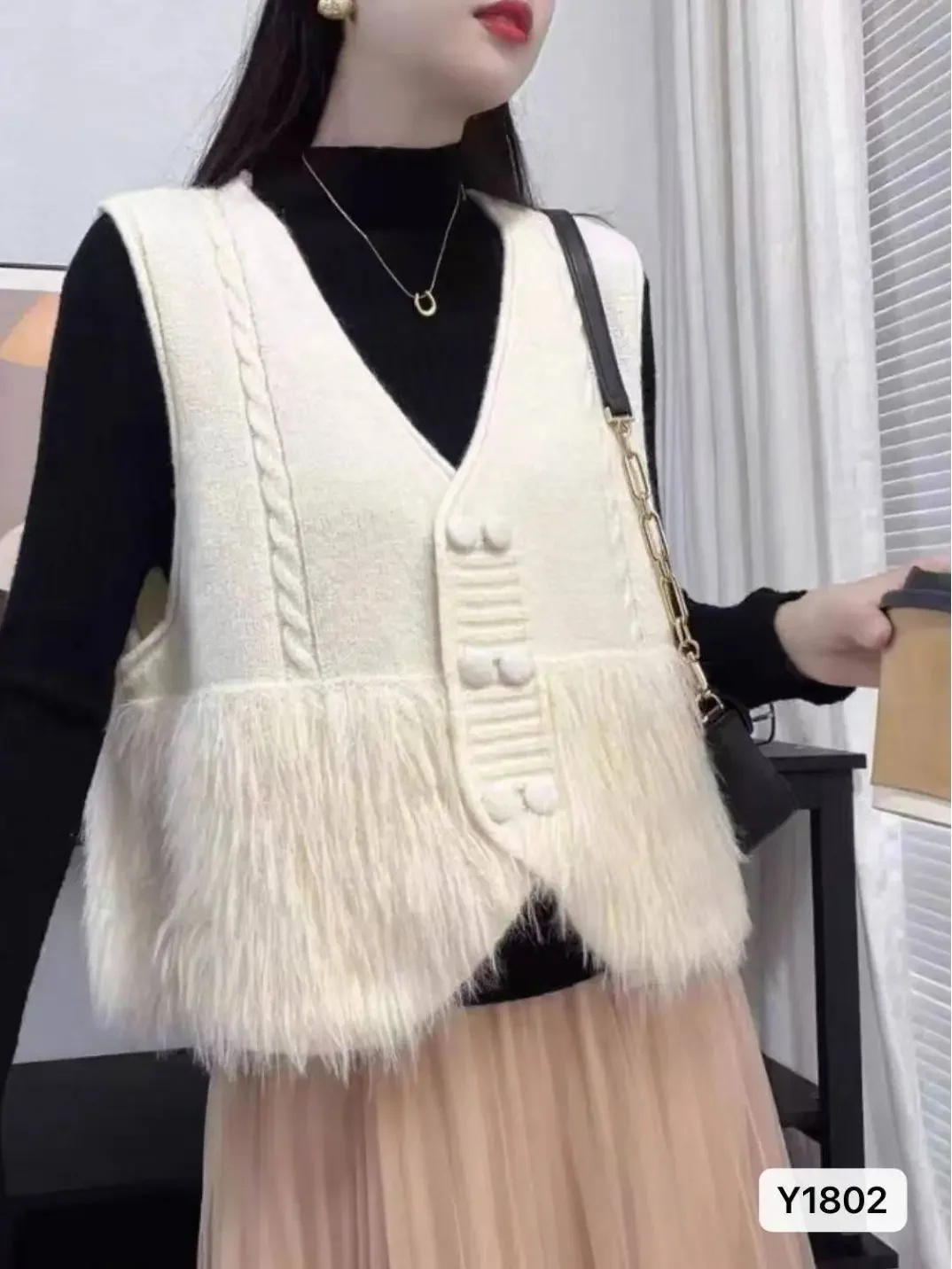 Элегантный кардиган с v-образным вырезом женская куртка-кардиган осень 2023 новый