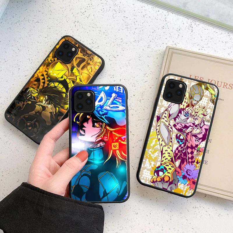 

JOJO’S BIZARRE ADVENTURE OVER HEAVEN Phone Case For iPhone 6 6S 7 8 X XS XR 11 12 13 13 Pro Mini SE 2020 Silcone Black Cover