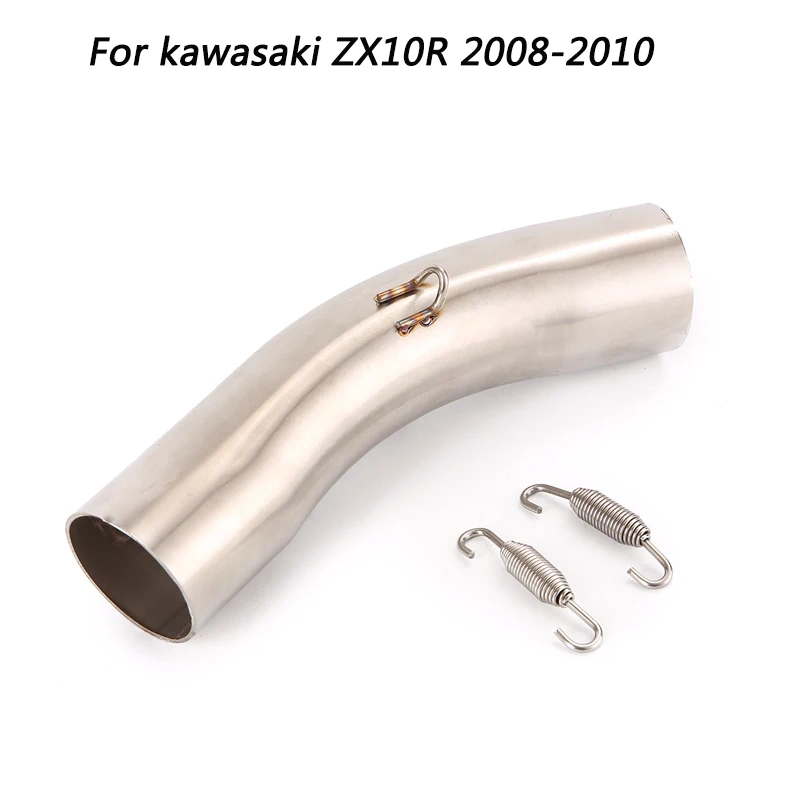 

Slip On Motorcycle Mid Connect Tube Middle Link Pipe Stainless Steel Exhaust System For Kawasaki ZX10R 2008-2010