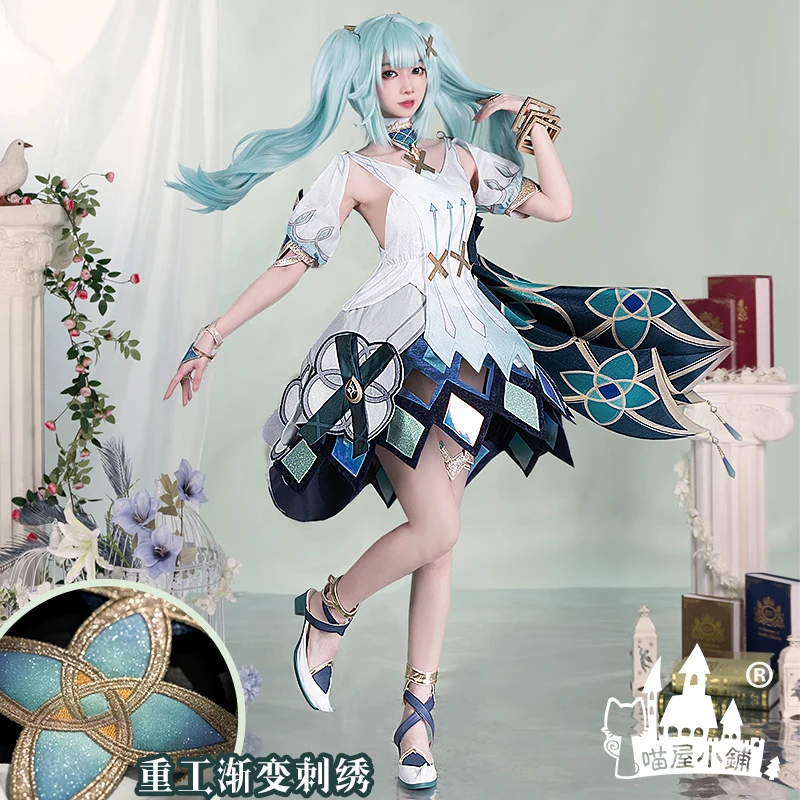 

COS-KiKi Anime Genshin Impact Faruzan Game Suit Cosplay Costume Elegant Dress Lovely Uniform Halloween Party Outfit Women
