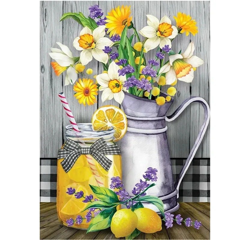 

Autumn Pumpkin Bird DIY Diamond Painting Set 5D Diamond Cross Embroidery Mosaic Art Home Wall Decoration