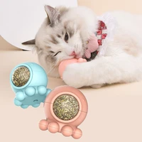 octopus shape mint rotating interactive ball molar cat clean teeth the stomach happy interactive cat toy lick edible cat product