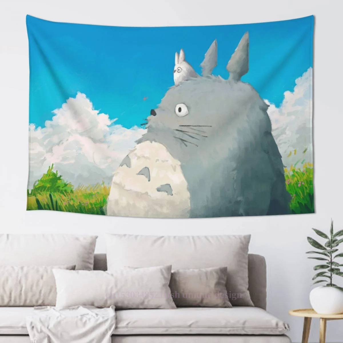 

Мой сосед Тоторо, тканевый большой гобелен, Настенный декор для домашней комнаты, эстетическое украшение