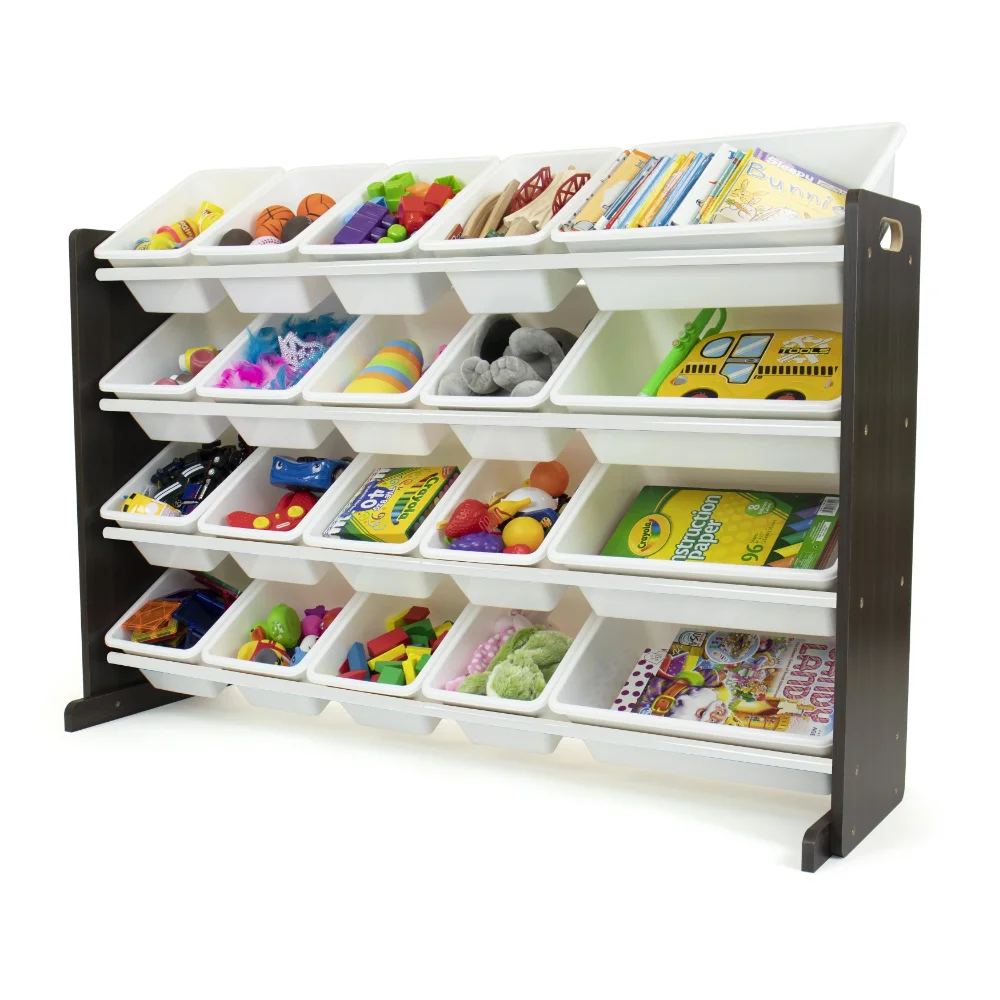 

Rangement Organisation Crew Espresso Extra Large Toy Storage Organizer With 20 Storage Bins, Espresso