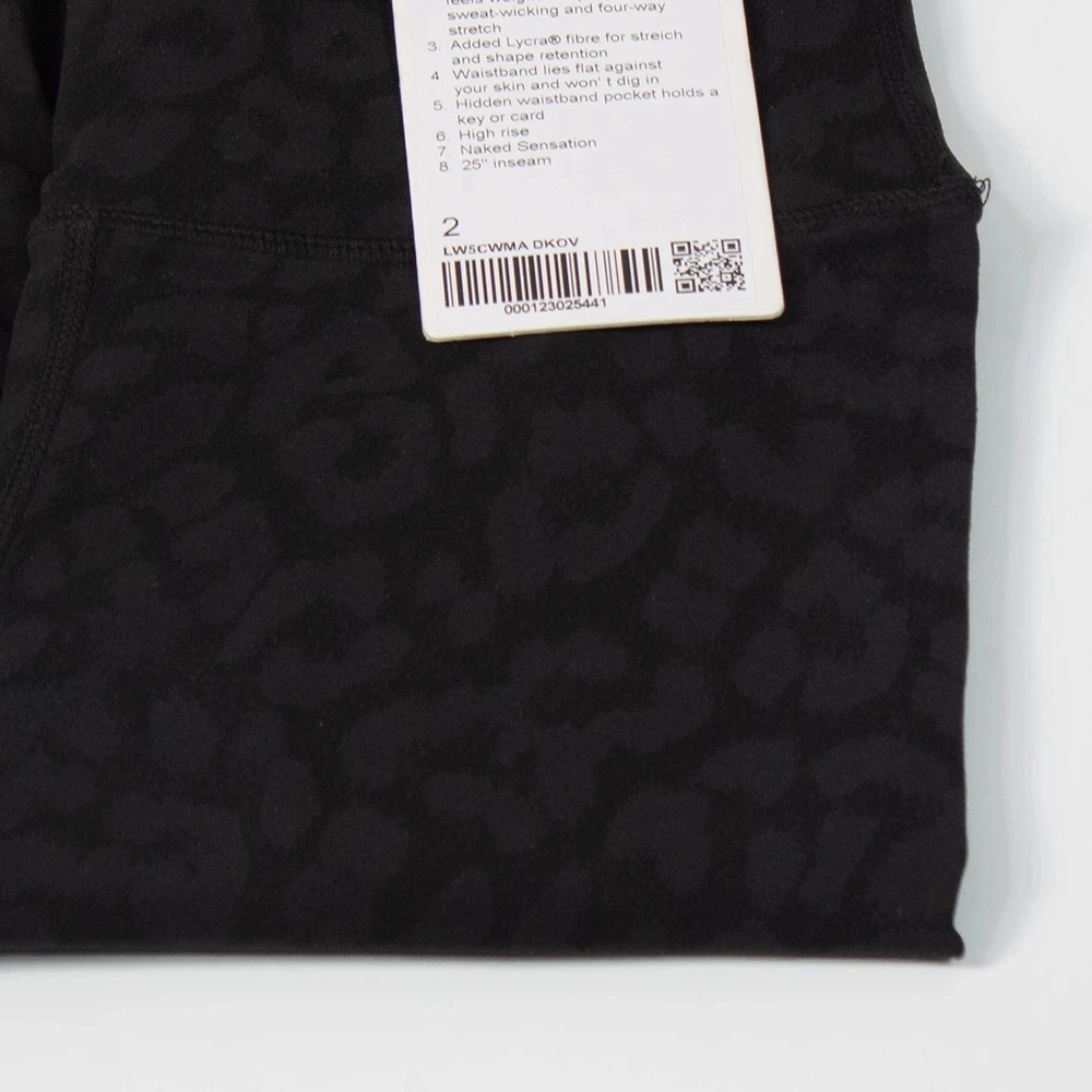 Luluwomen Leopard Print Fitness Yoga Pants Gym Sports Running High Waist Tight Butt Lift Quick Dry Breathable Leggings Custom