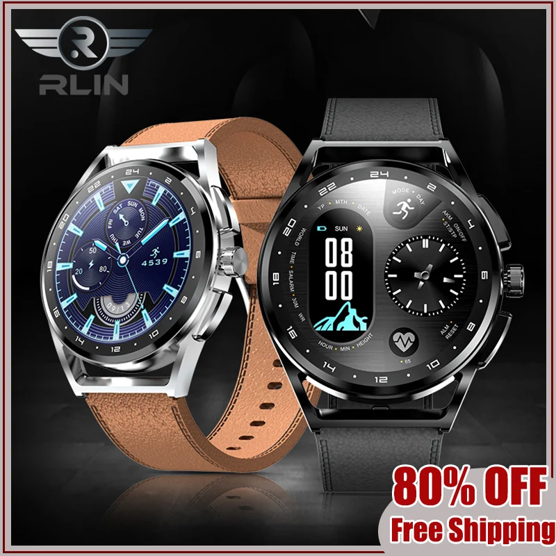 

RLin 2022 New Business Smart Watch For Android ios Smartwatch Men Full Touch Screen Sport Fitness Watch Waterproof Bluetooth
