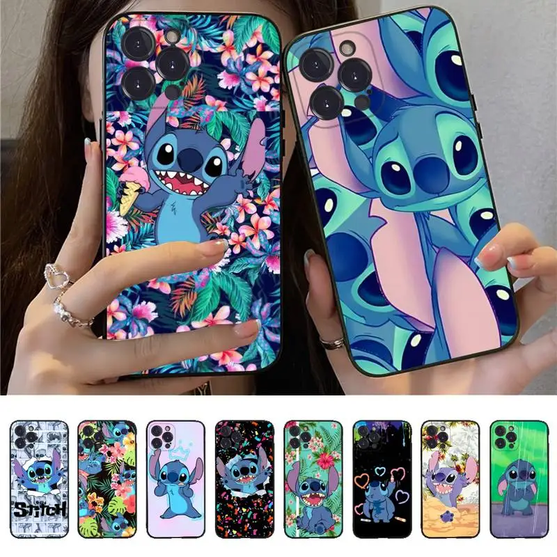 

BANDAI Stitch Phone Case For iPhone 13 11 8 7 6 6S Plus X XS MAX 5 5S SE 2020 XR 11 pro capa