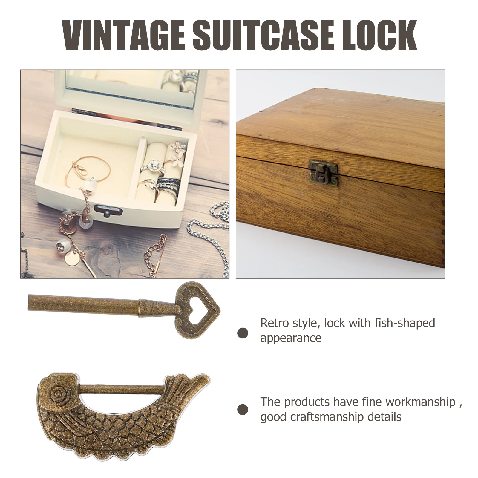 Навесной замок чемодан для рыбы мини-защелки винтажные прочные мебельные замки