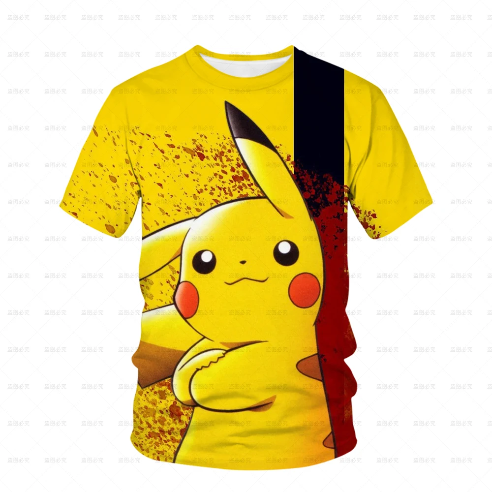 

Популярные Молодежные мужские и женские летние футболки с 3d принтом покемона, детский топ, крутой и удобный с коротким рукавом