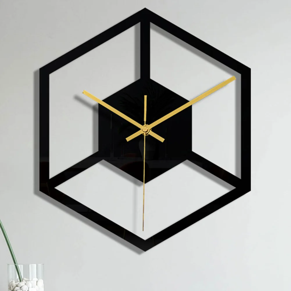 

Simplicity Black Acrylic Wall Clock Classic Decorative Silent Home Decor High Quality Acrylic Panel Silent Sweep Acrylic Clocks