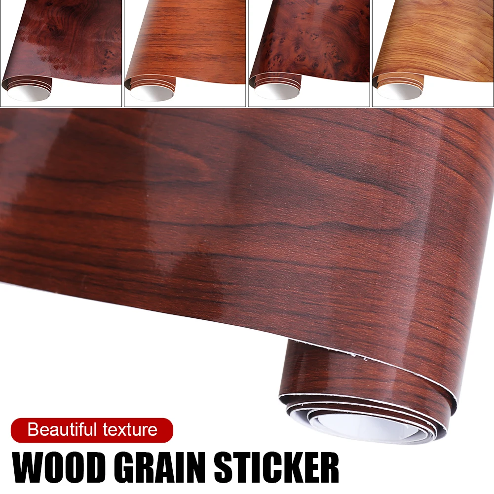 

40x100cm Self-adhesive Car Vinyl Wrap Wood Grain Texture Car Internal Stickers Wallpaper Furniture Car Film Interior Decorations