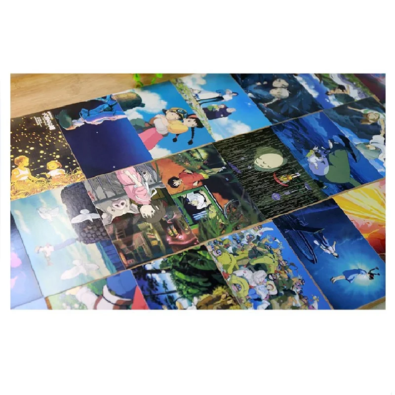 

30Sheets/Set Cartoon Hayao Miyazaki Anime Postcard Gift Wish Greeing Card Message Postal Card Totoro Spirited Away Lettercard