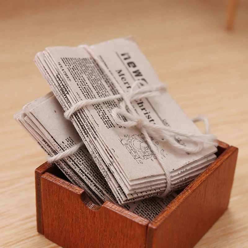 

1/12 Dollhouse Miniature Retro Newspaper Set Simulation Model Toys Home Furniture Accessories