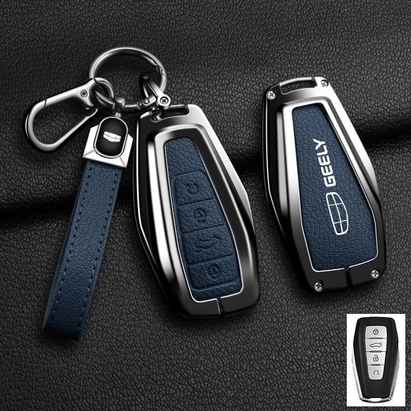 Новый чехол для автомобильного ключа из сплава овчины для Geely Okavango Coolray Atlas Monjaro Tugella Emgrand GT S Proton X50 X70 X6 X7 EX7 GC