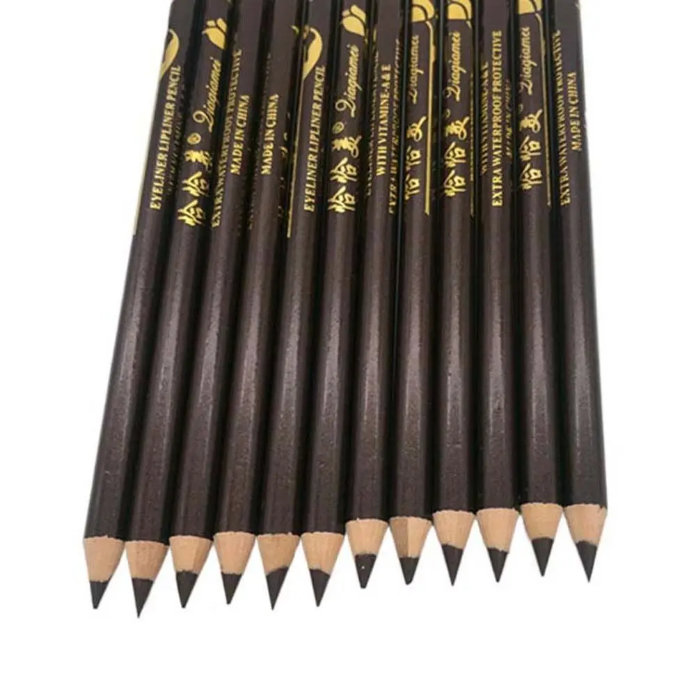 3 шт./компл. водостойкий карандаш для бровей с крышкой-точилкой коричневый черный