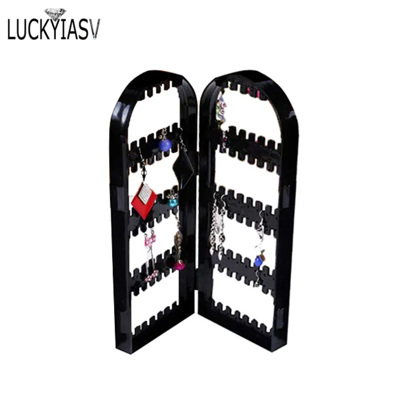 

Прозрачные 120/180/240/360 отверстий пластиковые серьги-гвоздики стеллаж для дисплея складной экран серьги держатель для дисплея ювелирных изделий для гвоздиков