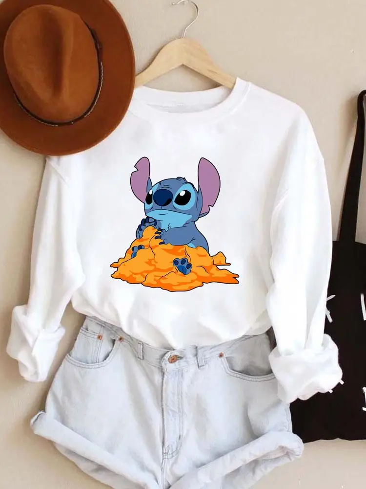 

Stitch Disney Fashion Print Sweet 90s Stylish Lovely Cute Women Casual Autumn Spring Female Pullovers Holiday Graphic Sweatshirt