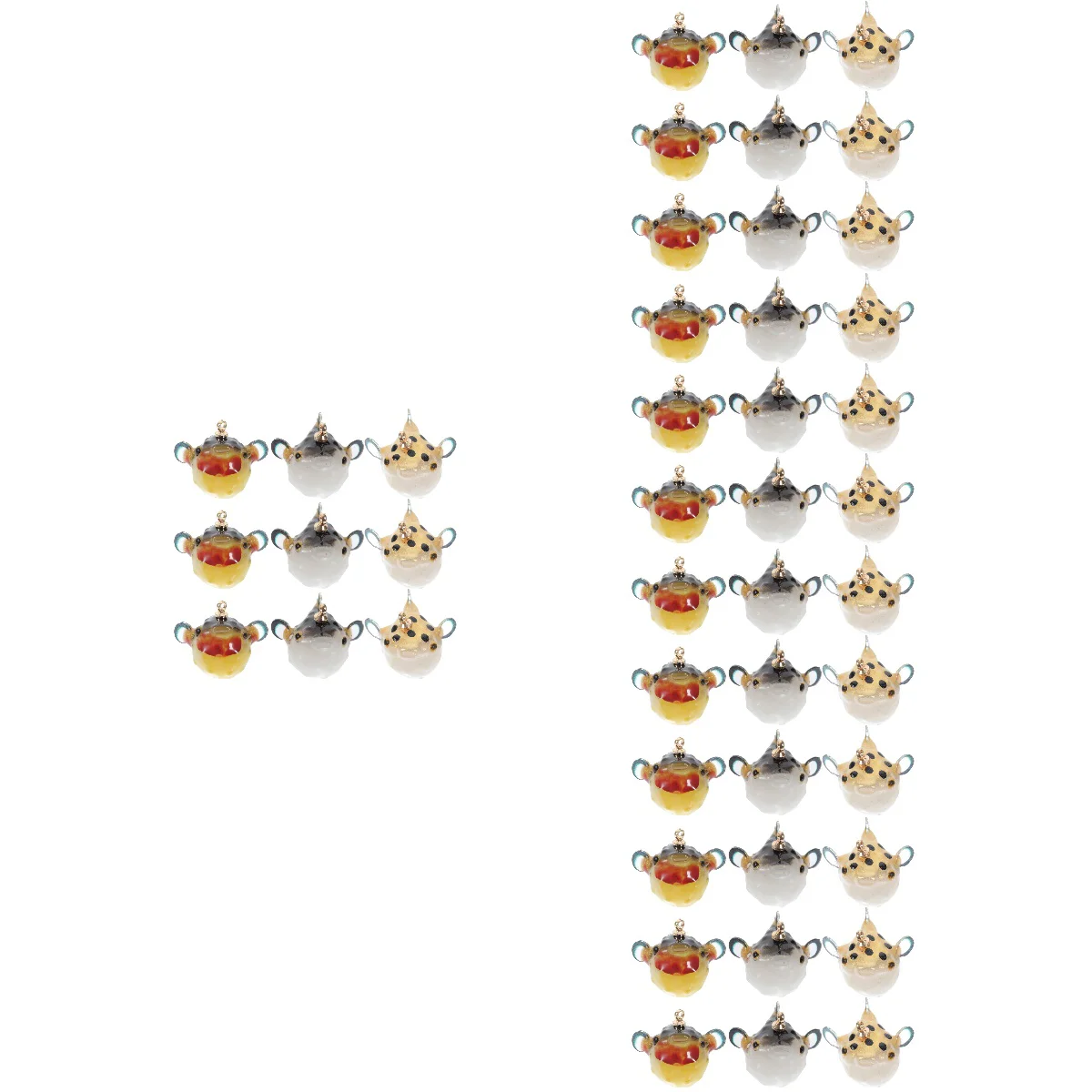 Resin Small Goldfish Puffer Pendant Jewelry DIY Supplies Making Charms Crafts Dainty Necklaces