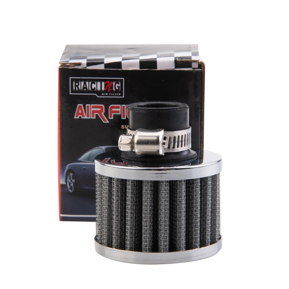 

Универсальный интерфейс, воздушный фильтр для мотоцикла, ID 18 мм, серебристый автомобильный конус, фильтр на впуске холодного воздуха, турбовентилятор, сапун картера