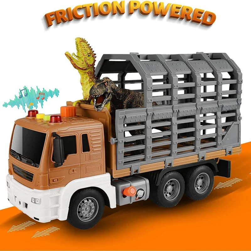 

Large Engineering Vehicle Dinosaur Toy Children'S Car Suit Boy Inertia Simulation Tyrannosaurus Rex Digging Transport Toy Truck