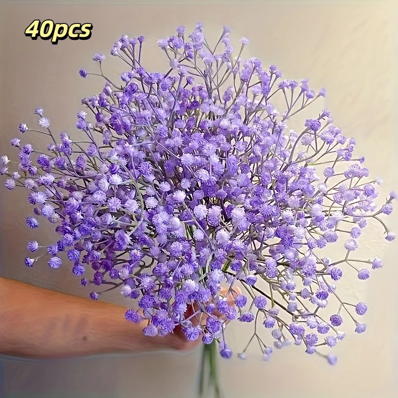 

40 искусственных стеблей гипсофилы фиолетовых