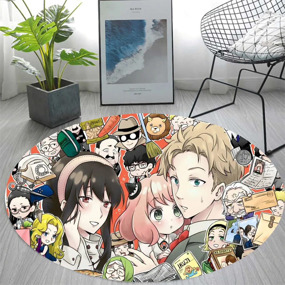

Ковер CLOOCL Kawaii SPY×FAMILY Graphics 3D принт фланелевый круглый ковер для спальни гостиной нескользящий Ковер Напольный коврик Домашний декор