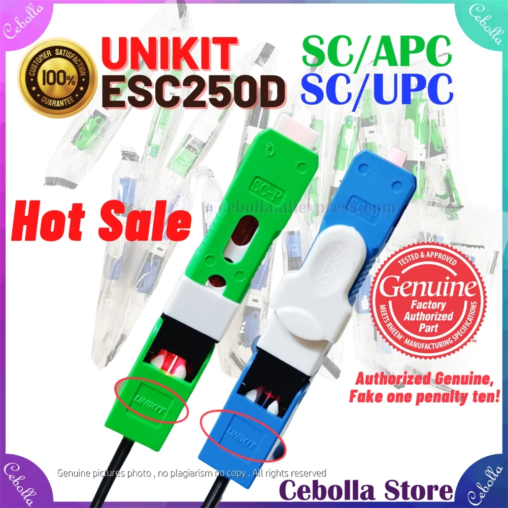 

UNIKIT Fiber Optic Quick Connector FTTH ESC250D Fast Conector SC/APC & SC/UPC FTTH SM Optic For Telecom Single-Mode