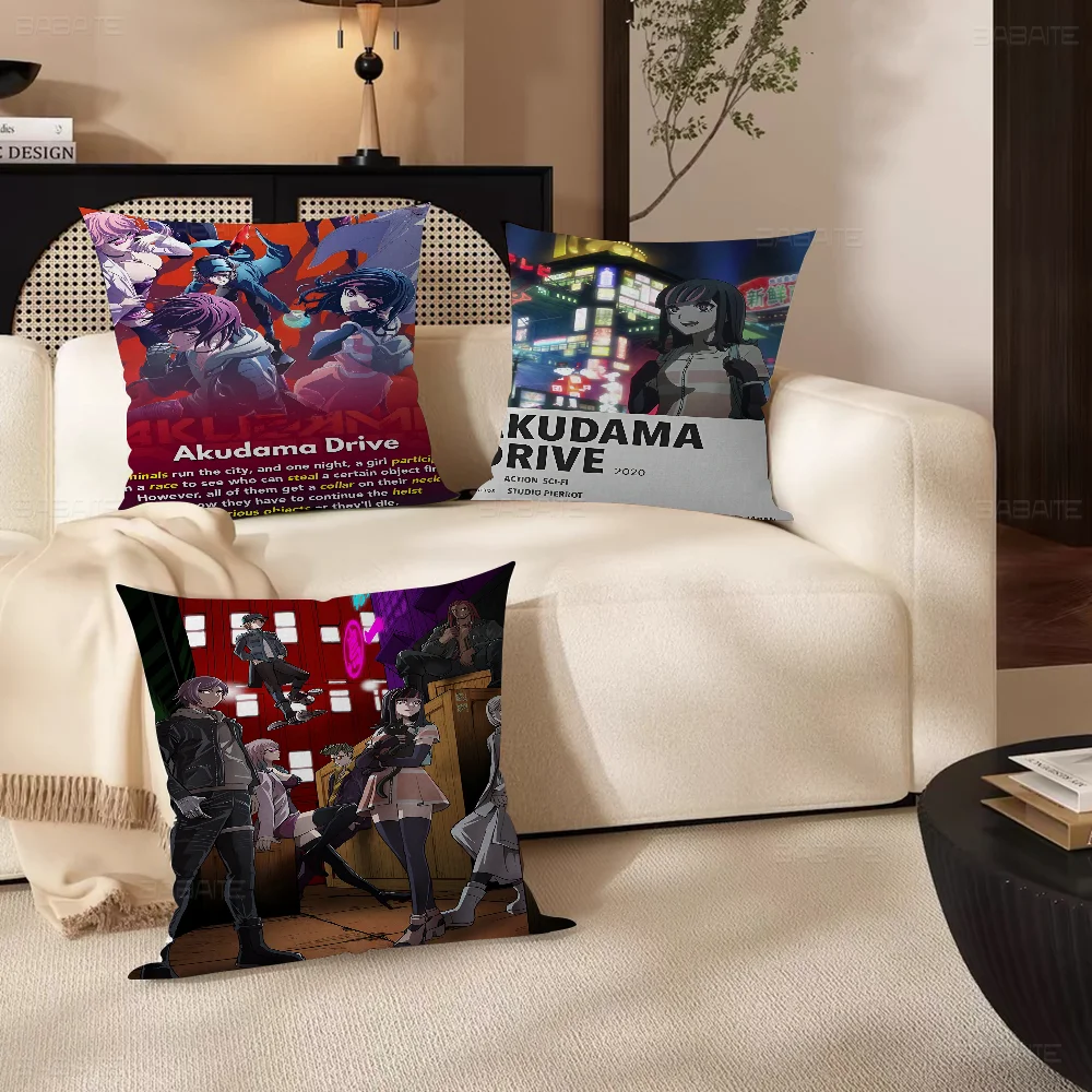 Аниме Akudama Drive Подушка Диван-кровать Голова Наволочка Чехол 45x45 см Мода