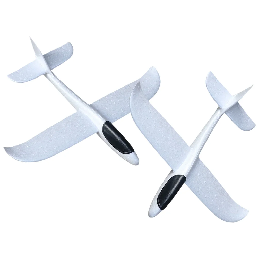 

2Pcs Unfinished Foam Airplane Toy DIY Painting Hand Throwing Foam Aircraft Manual Throwing Plane