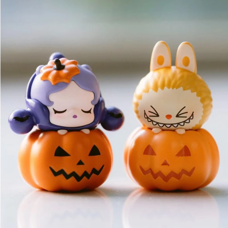 

Pop Bean All Saints' Day Pumpkin Series Dolls Popmart Cute Anime Figure Kawaii Desktop Ornaments Surprise Mystery Girls Gift