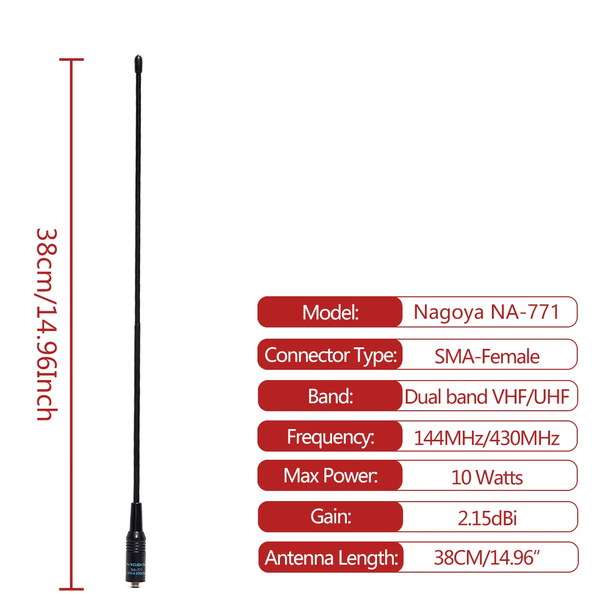 Оригинальная приблизительная двухдиапазонная антенна VHF UHF Для рации Kenwood Baofeng UV 5R