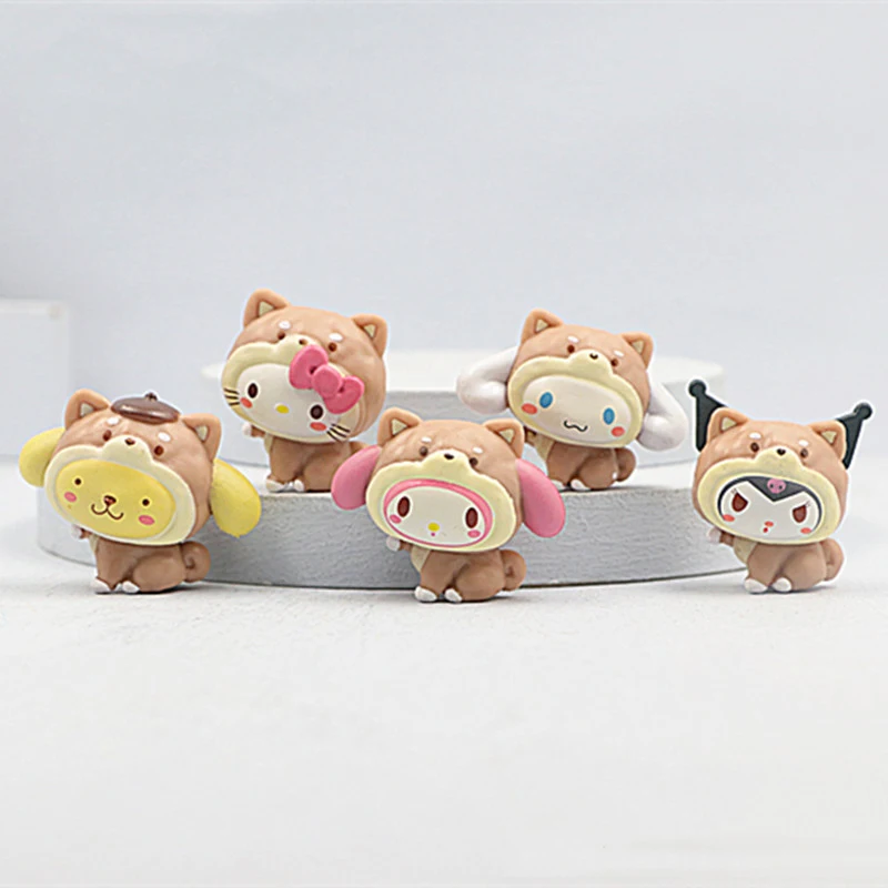

Sanrio Action Figure Cinnamoroll Melody Pachacco Pom Pom Purin Kuromi Mini Kawaii Model Figure Decor Collection Toy Kid Gift Toy