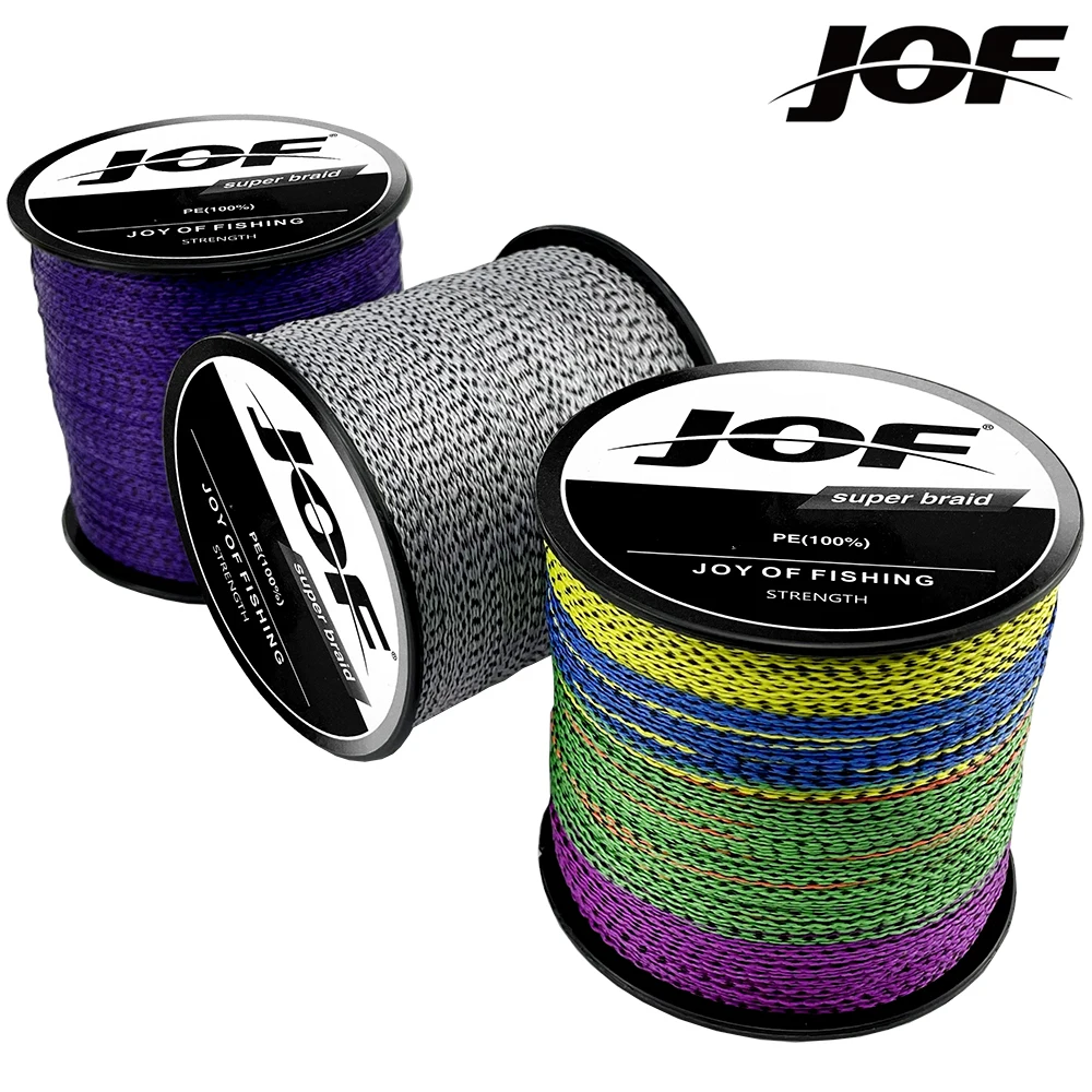 

JOF Fishing Line for Lure 8 Strands Braid Fishing Line 300/500m Multifilament PE Line High Strength Smooth Speckle 18-78lb