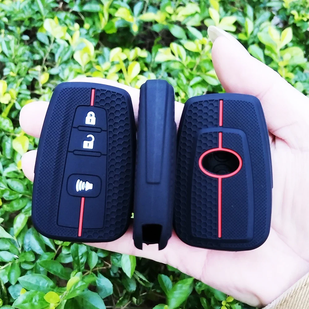 Силиконовый чехол для ключей с 2/3/4 кнопками держатель Toyota Prius Camry Corolla Avalon CHR RAV4 Land