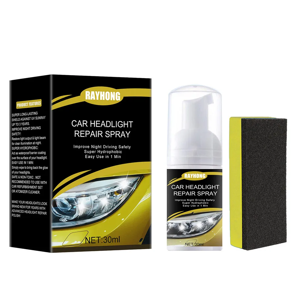 

1x 30ml Car Headlight Polishing Repair Fluid Agent Maintenance Liquid Kit Scratch Car Lamp Fix Cleaning Light Scratch Rep