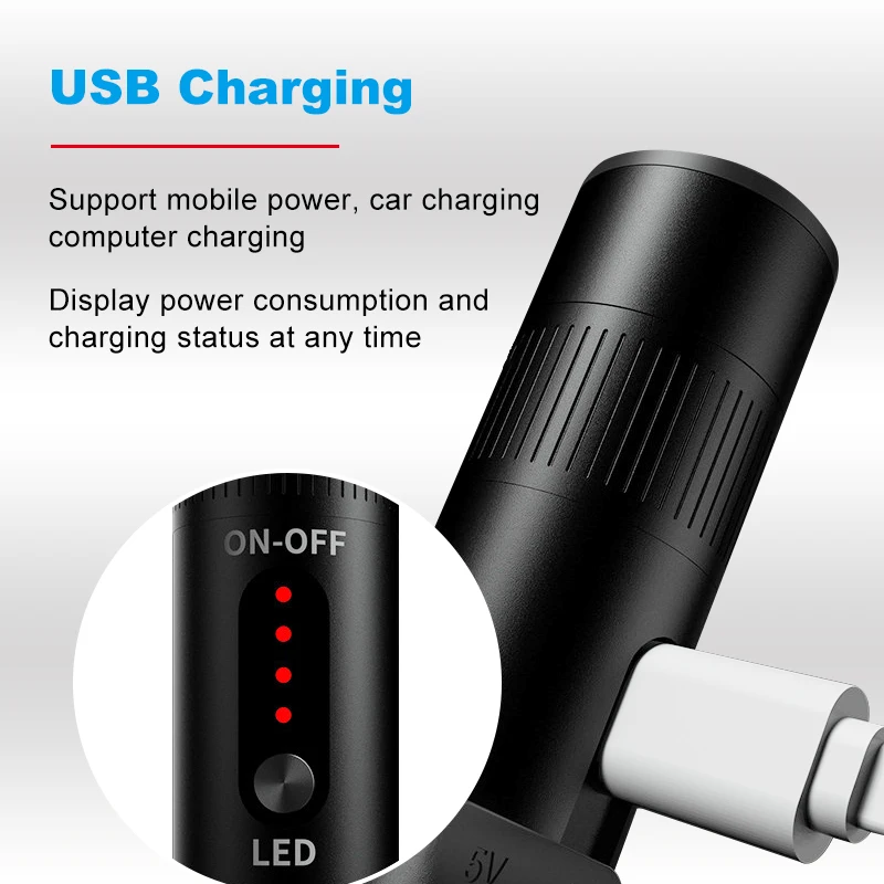 OPTFOCUS Visual Fault Locator Lithium Battery 30KM Optical Fiber Cable Test Pen Powerful Laser USB Charging Free Shipping