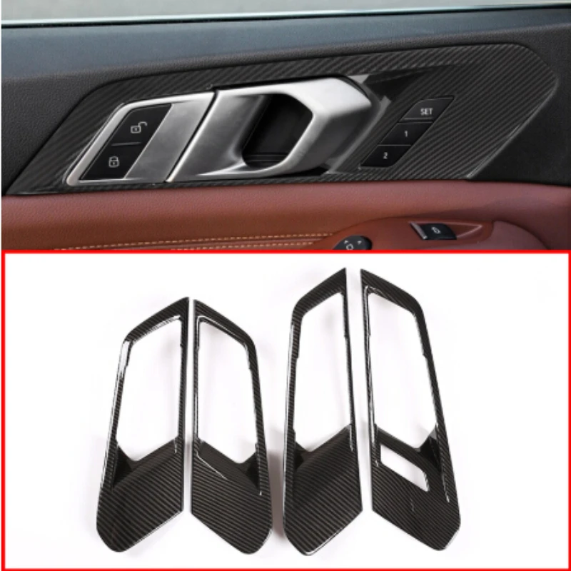 

Carbon Fiber For BMW X5 G05 2019 Year Model ABS Car Interior Door Handle Trim Accessories