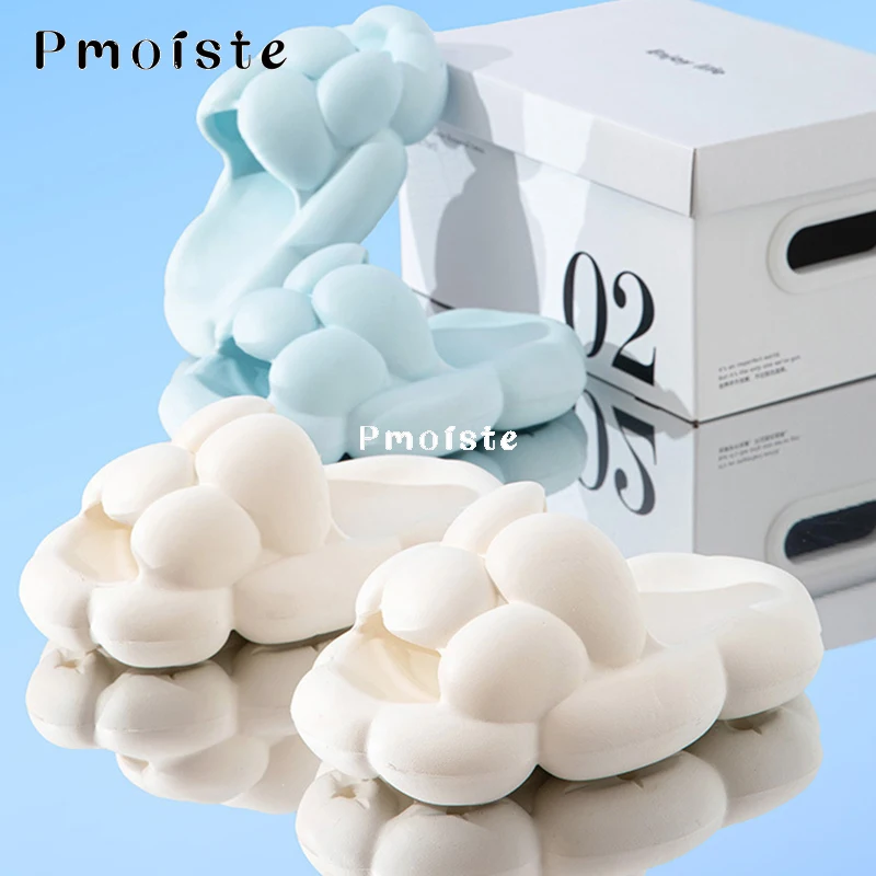 Cloud Slippers for Women Soft Cute Platform Shoes EVA Slippers for Home Summer 2023 Comfortable Bathroom Female Slides