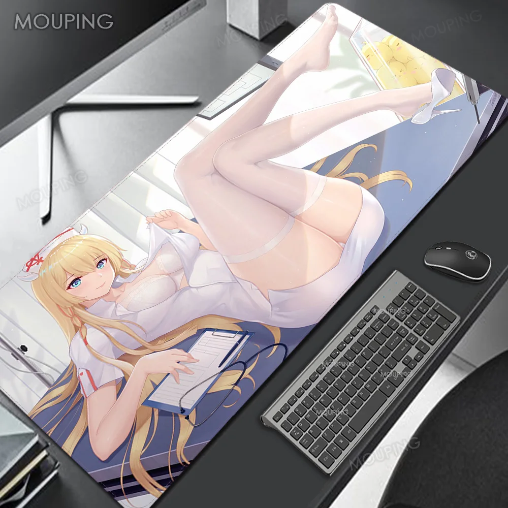 

Art Sexy Girl Picture Deskmats Anime Gaming Laptops Carpets Personalized Rubber Mat 700X300 XXL Desk Protector Japan Mouse Pads